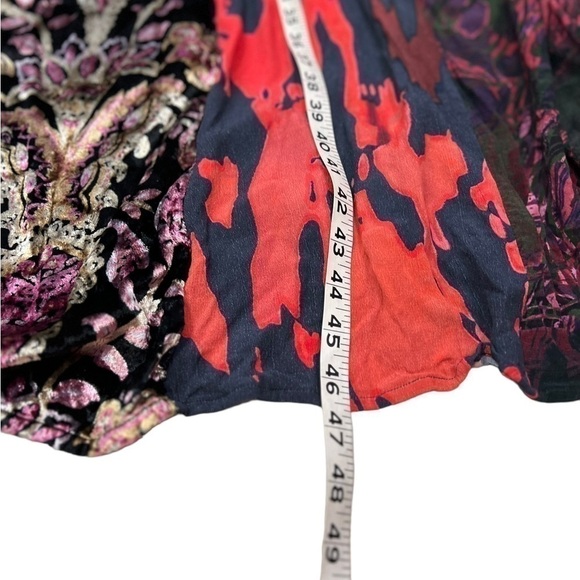 Soft Surroundings Midi Dress 18p Boho Cottagecore Festival Lined Velvet Trim - Picture 11 of 12